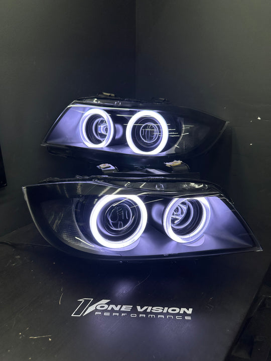 ADVANCED E90 E91 Pre LCI Sedan Round Rings Retrofit (2006 - 2008 Xenon Headlights Only)