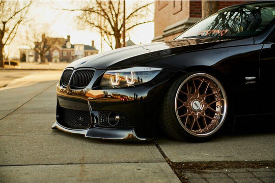 E90/ E92 V STYLE CARBON FIBER FRONT LIP FOR M3 REP BUMPER